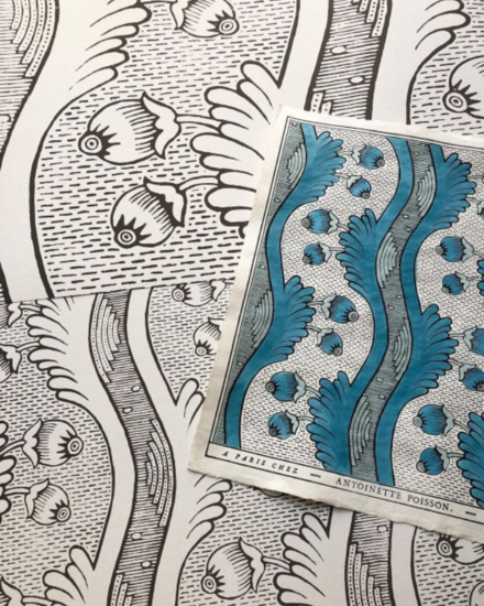 Antoinette Poisson Grenades behang