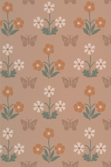 Little Greene Burges Butterfly Behang Masquerade
