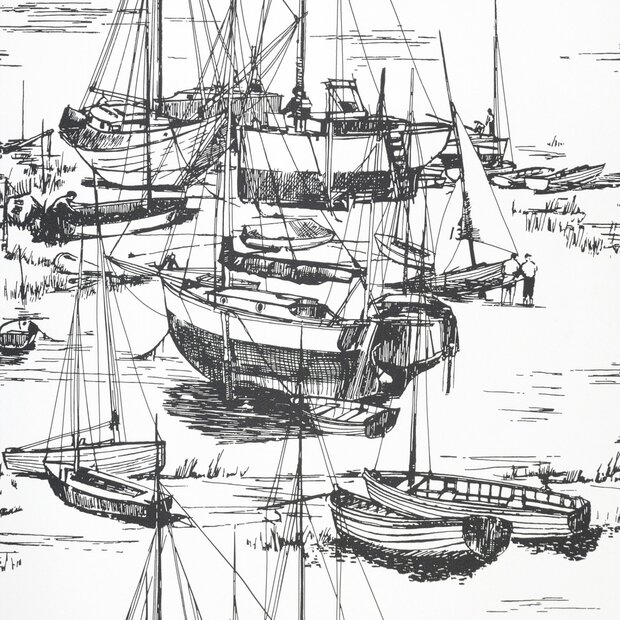 Behang Little Greene Zingara_-_Nickel 20th Century Papers Luxury By Nature