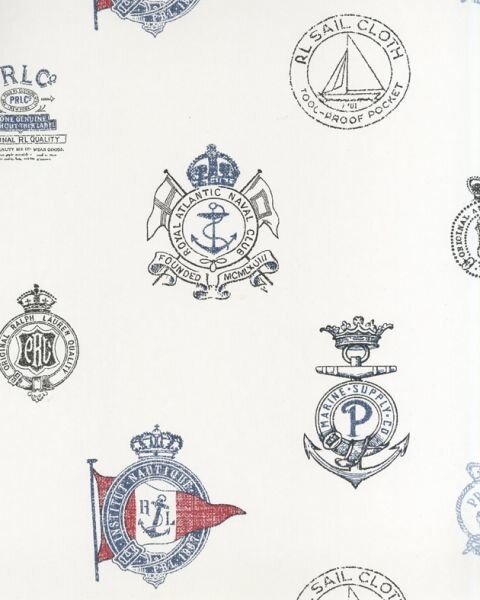 Behang Ralph Lauren Rowthorne Crest Captain PRL032-01 Signature Papers close up
