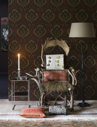 Behang Ralph Lauren Castlehead Paisley PRL 037 sfeer Signature Papers behangpapier collectie luxury by nature