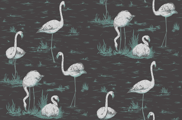Behang Cole and Son Flamingos 95-8048 Contemporary Restyled Luxury By Nature