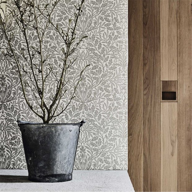 Behang Morris &amp; Co. Pure Acorn 216042 - Pure Morris collectie Luxury By Nature sfeer 1