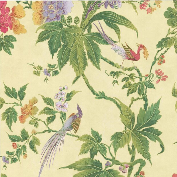 Behang Little Greene Paradise Sunrise - Archive Trails Collectie Luxury By Nature