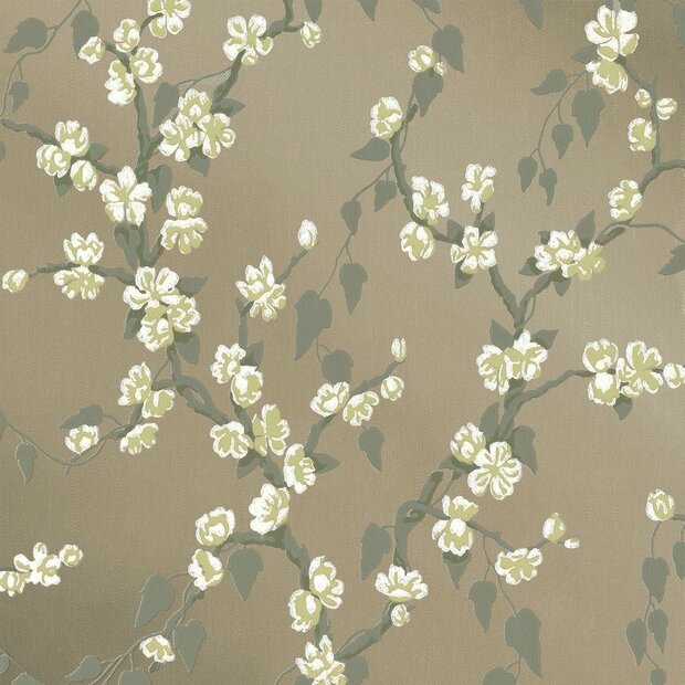Behang Little Greene Sakura Metal Lustre - Archive Trails Collectie Luxury By Nature