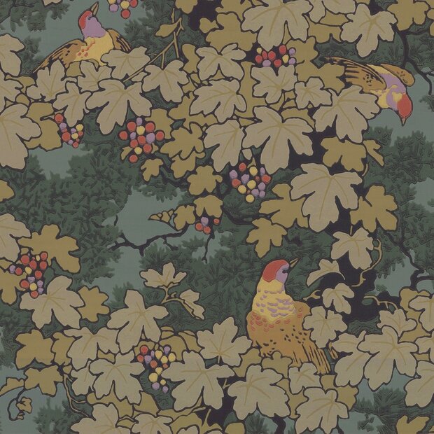 Behang Little Greene Vine Verde Archive Trails Collectie Luxury By Nature