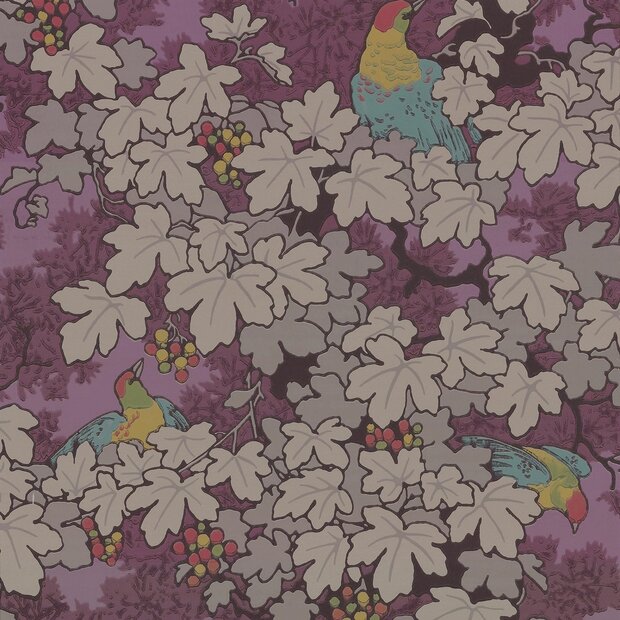 Behang Little Greene Vine Rouge Archive Trails Collectie Luxury By Nature