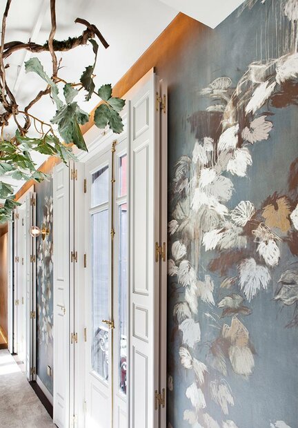 Behang Lizzo Foglie di Vite sfeer Cocktail bar detail