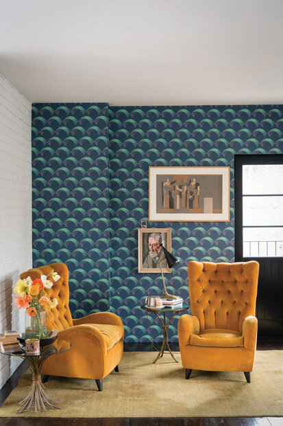 Behang Farrow and Ball Arcade 5306 sfeer - Latest and Greatest Luxury By Nature