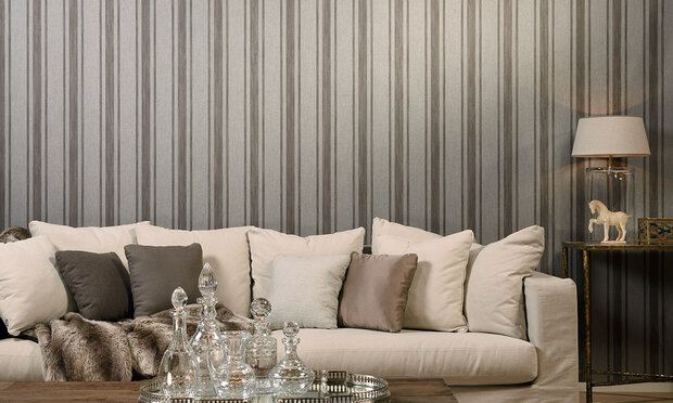 Arte Behang Flamant Bayadere sfeer impressie - Les Rayures Stripes Collectie Luxury By Nature