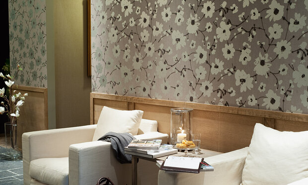 Arte Behang Flamant Metal Velvet Flower and Lin sfeer 4 Luxury By Nature