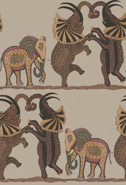 Olifanten Behang cole and son Safari Dance 109/8038 behang Ardmore Cole and Son