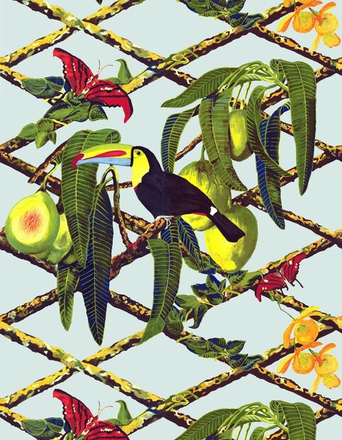 Gaston y Daniela Tucan behang GDW-5453-001 Librer&iacute;a Luxury By Nature