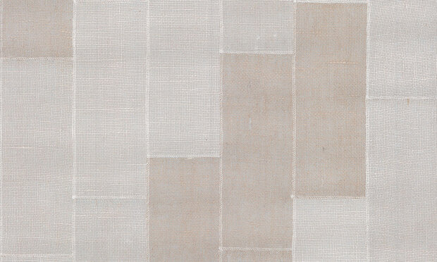 Align 47501 jute patchwork wit lichtbruin gestikt Luxury by Nature