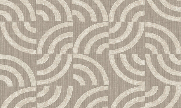 Arc 47512 tegelpatroon ronde vorm grijs taupe Luxury by Nature