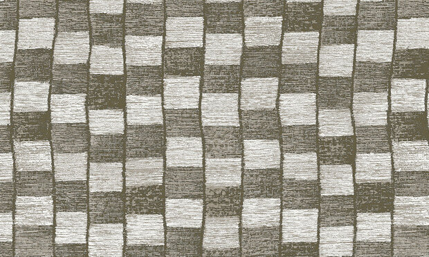 Pulse flock 47541 grijs taupe kubus patroon organisch Luxury by Nature