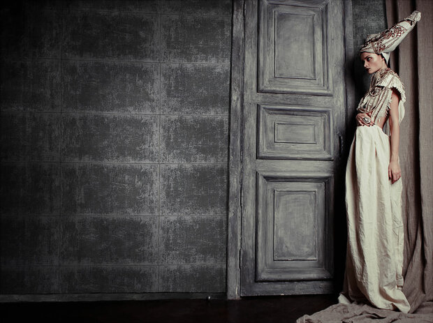 Texam Home Behang Tile Metalsilk collectie sfeer