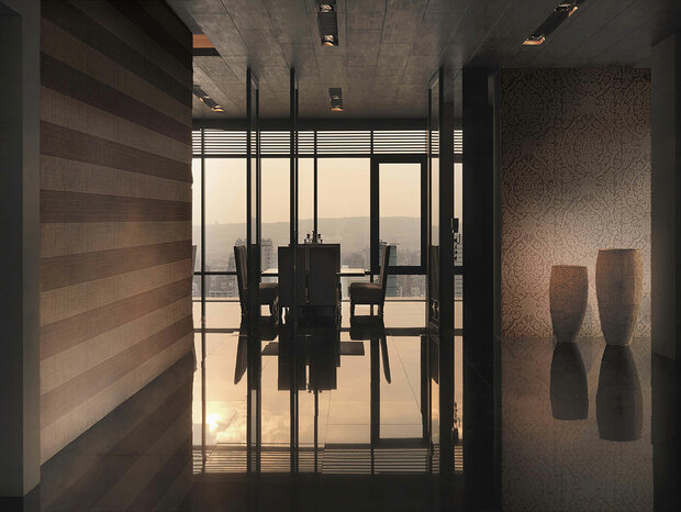 Behang Stripe en Damask Texam Home Organic Behangpapier Collectie