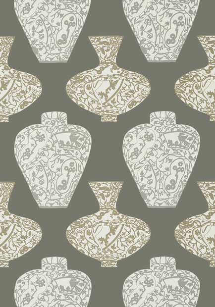 Imari Vase Behang Thibaut T13127