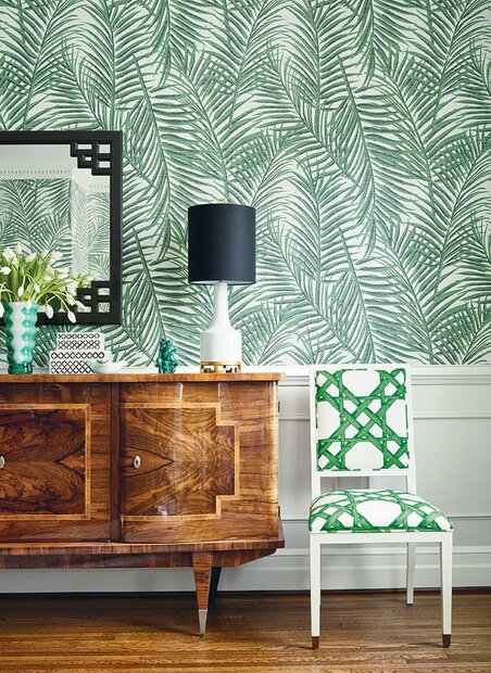 palmen behang Thibaut west palm behang sfeer