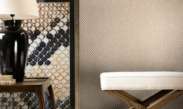 Arte Flamant behang Damier behangpapier Caractère 