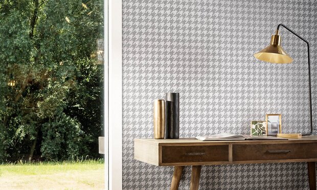 Arte Flamant behang pied-de-poule behangpapier Caractère