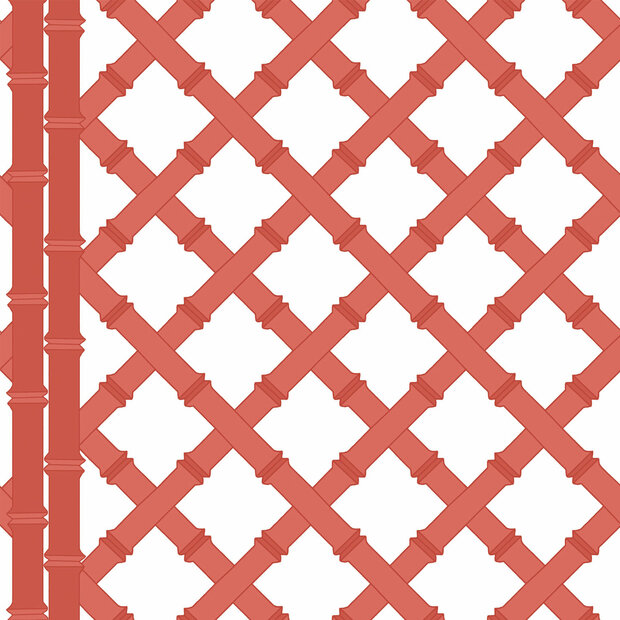 rood wit behang trelis gaston y daniela libreria