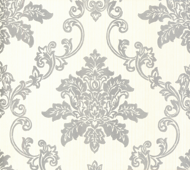 Hampton Behang 1838 Wallcoverings Rosemore Collection 1601-106-01 Silver