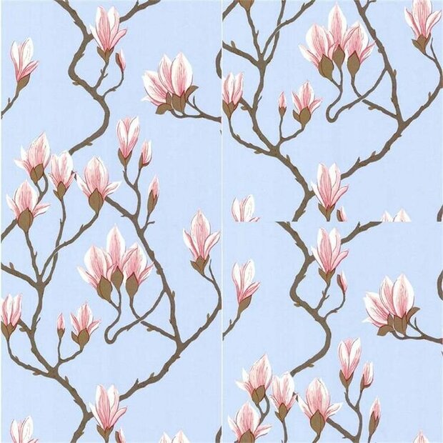 Cole and Son Magnolia behang 72-3011 licht blauw 2