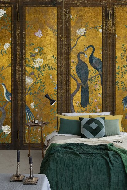 Edo Screen Gold Behang 6800720 Coordonne behangpapier (340x280cm) sfeer
