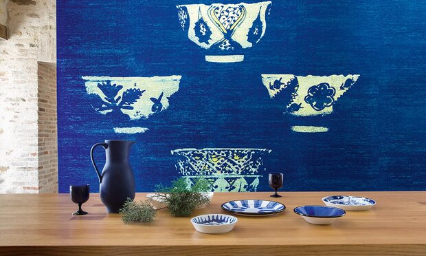 ELITIS Le bleu th&eacute; Behang Paneel DM_864_04