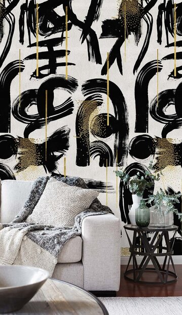 Mind the Gap Gestural Abstraction Behang WP20332