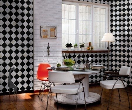 Tiles marble chess behang luxury by nature sfeer