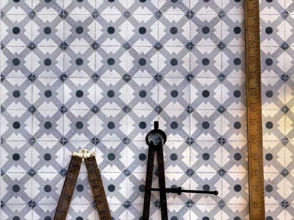 Coordonne Celosia Grey behang tiles behang luxury by nature