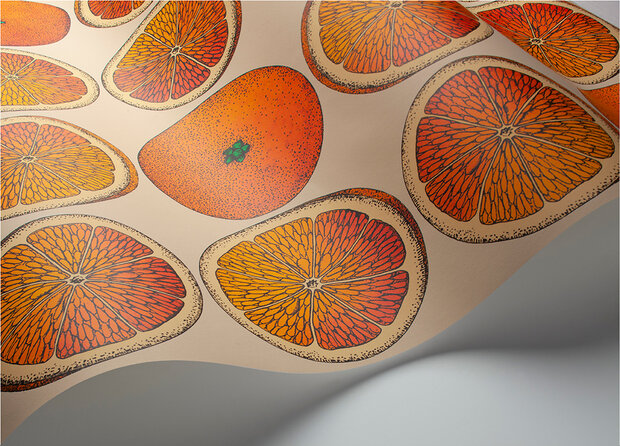 Fornasetti Arance behang 114-24047 sinaasappels Cole and Son Senza Tempo behangpapier