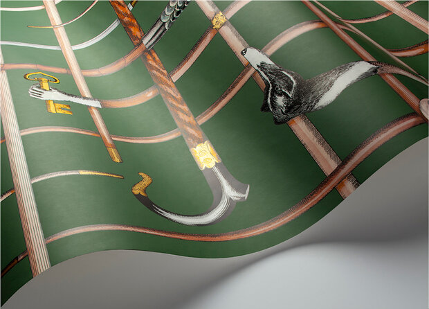 Fornasetti Bastoni Behang Cole and Son&nbsp;Senza Tempo Collectie 114/14027