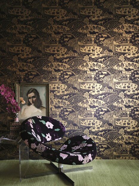 Farrow and Ball Gable Behang Metallic BP5409