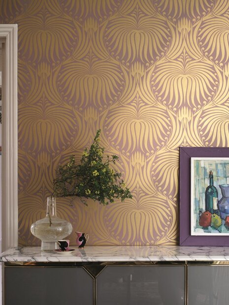 Farrow and Ball Lotus Behang Metallic BP2070
