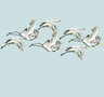 Catchii Flying Cranes Behang - Licht Blauw