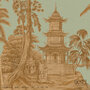 iksel exotic chinoiserie sage green behang wallcovering