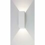 wandlamp led louis wit 25 cm aan