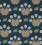 Little Greene Burges Snail Dark Blue Behang