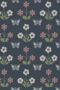 Little Greene Burges Butterfly Behang Hicks&#039; Blue