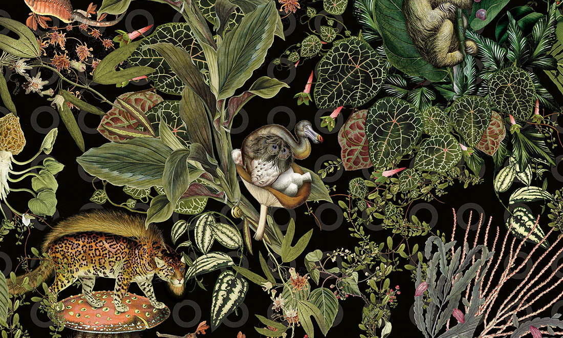 het dossier Bedelen Vaag Moooi Menagerie of Extinct Animals Behang Papier (ARTE) - Luxury By Nature
