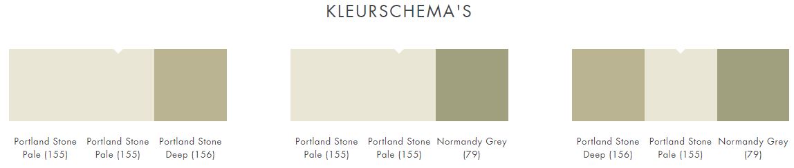 Little Greene Portland Stone Pale 155 kleurschema