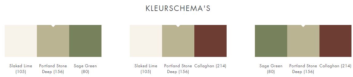 Little Greene Portland Stone Deep 156 kleurschema