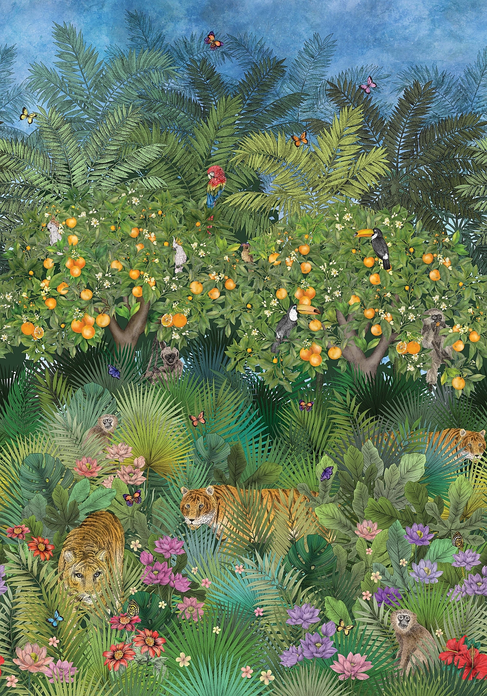 Matthew Williamson Tiger Grove behang W7492-01