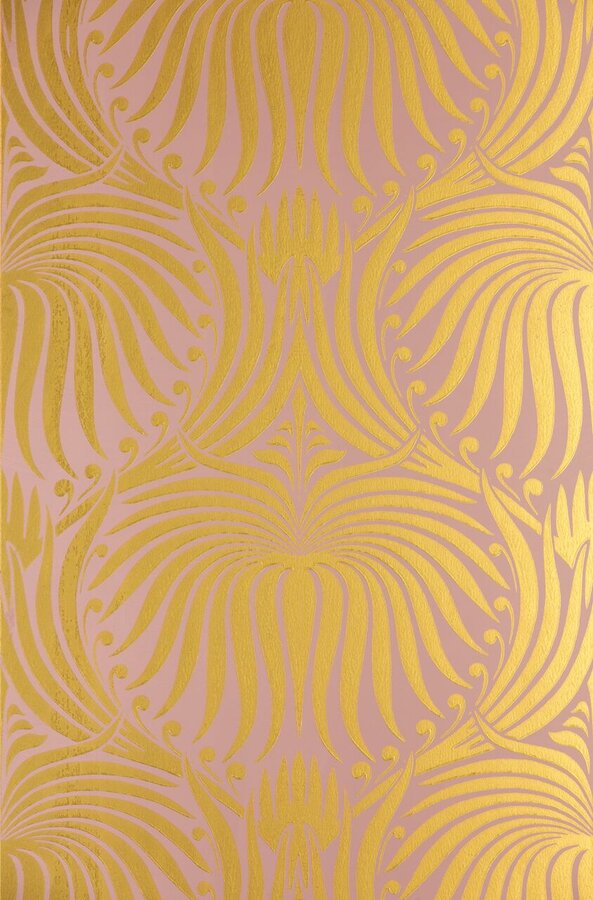 Farrow and Ball Lotus Behang Metallic Ontdekken Luxury By Nature