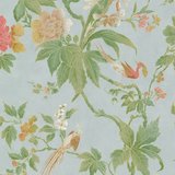 Behang Little Greene Paradise Blue - Archive Trails Collectie Luxury By Nature