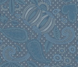 Little Greene Pomegranate Behang National Trust Papers Blue Scale